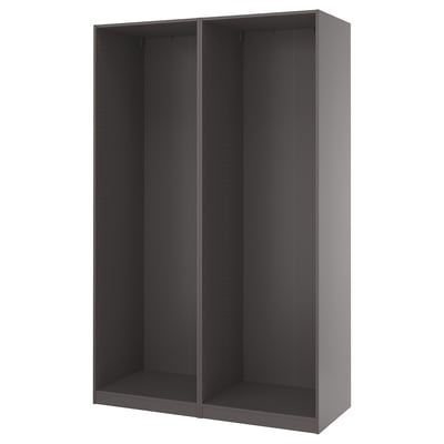 PAX 2 estructuras de armario, gris oscuro, 58 7/8x22 7/8x93 1/8 "