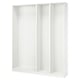 PAX 3 armazones de ropero, blanco, 78 5/8x13 3/4x93 1/8 "