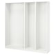 PAX 3 armazones de ropero, blanco, 78 5/8x13 3/4x79 1/4 "