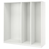 PAX 3 armazones de ropero, blanco, 78 5/8x22 7/8x79 1/4 "