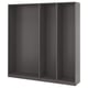 PAX 3 armazones de ropero, gris oscuro, 78 5/8x13 3/4x79 1/4 "