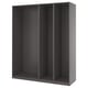 PAX 3 estructuras de armario, gris oscuro, 78 5/8x22 7/8x93 1/8 "