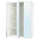 Opción: PAX / ÅHEIM Combinación de armario, blanco/espejo de vidrio, 59x23 5/8x93 1/8 "