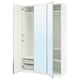 Opción: PAX / ÅHEIM Combinación de armario, blanco/espejo de vidrio, 59x23 5/8x93 1/8 "