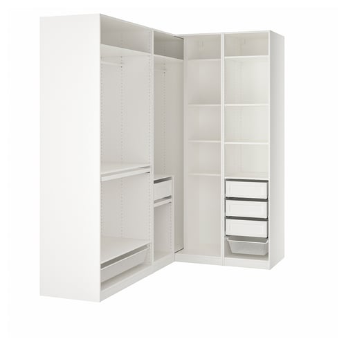 PAX Armario esquinero, blanco, 82 7/8/63 1/4x93 1/8 "