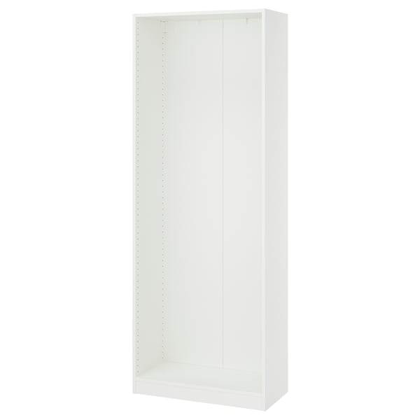 PAX Armazón de almacenaje de pared, blanco, 29 1/2x13 3/4x79 1/8 "