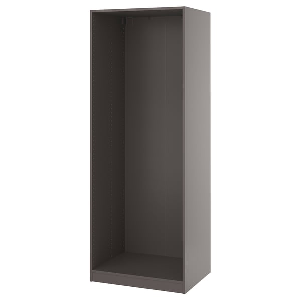 PAX Armazón de almacenaje de pared, gris oscuro, 29 1/2x22 7/8x79 1/8 "