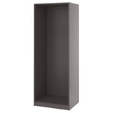 PAX Armazón de almacenaje de pared, gris oscuro, 29 1/2x22 7/8x79 1/8 "