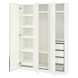 PAX / BERGSBO/ÅHEIM Combinación de armario, blanco/espejo de vidrio, 59x15x79 1/4 "
