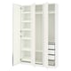 Opción: PAX / BERGSBO/ÅHEIM Combinación de armario, blanco/espejo de vidrio, 59x15x93 1/8 "