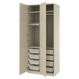 PAX / BERGSBO Combinación de armario, beige grisáceo/beige grisáceo, 39 3/8x23 5/8x93 1/8 "