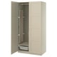 PAX / BERGSBO Combinación de armario, beige grisáceo/beige grisáceo, 39 3/8x23 5/8x79 1/4 "
