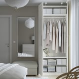 PAX / BERGSBO Combinación de armario, blanco/blanco, 39 3/8x23 5/8x93 1/8 "
