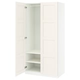 PAX / BERGSBO Combinación de armario, blanco/blanco, 39 3/8x23 5/8x79 1/4 "