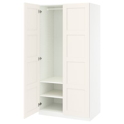 PAX / BERGSBO Combinación de armario, blanco/blanco, 39 3/8x23 5/8x79 1/4 "