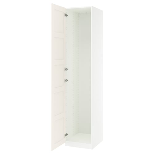 PAX / BERGSBO Combinación de armario, blanco/blanco, 19 5/8x23 5/8x93 1/8 "