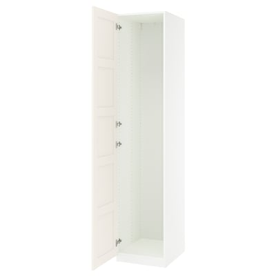 PAX / BERGSBO Combinación de armario, blanco/blanco, 19 5/8x23 5/8x93 1/8 "