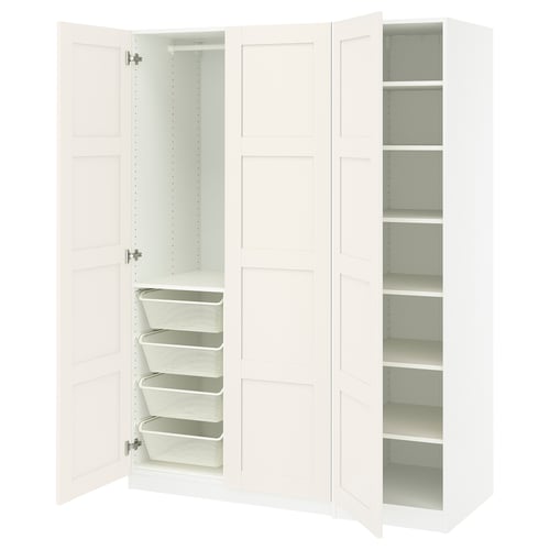 PAX / BERGSBO Combinación de armario, blanco/blanco, 59x23 5/8x79 1/4 "
