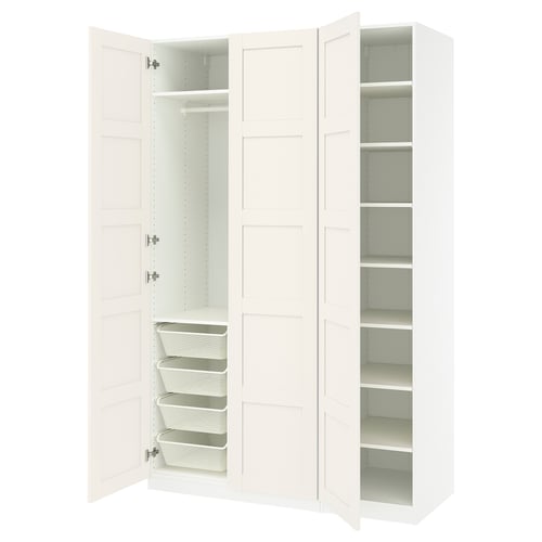 PAX / BERGSBO Combinación de armario, blanco/blanco, 59x23 5/8x93 1/8 "