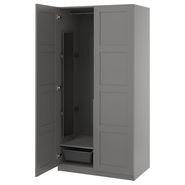 PAX / BERGSBO Combinación de armario, gris oscuro/gris oscuro, 39 3/8x23 5/8x79 1/4 "