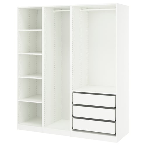 PAX Combinación de armario, blanco, 68 7/8x22 7/8x79 1/4 "
