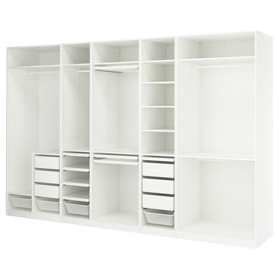 PAX Combinación de armario, blanco, 147 5/8x22 7/8x93 1/8 "