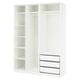 Opción: PAX Combinación de armario, blanco, 68 7/8x22 7/8x93 1/8 "