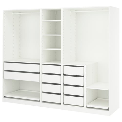 PAX Combinación de armario, blanco, 98 3/8x22 7/8x79 1/8 "