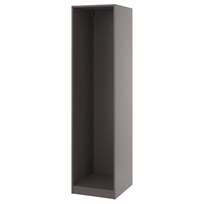 PAX Estructura almacenamiento de pared, gris oscuro, 19 5/8x22 7/8x79 1/8 "