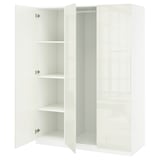 PAX / FARDAL Combinación de armario, blanco/alto brillo blanco, 59x23 5/8x79 1/4 "