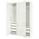 PAX / FARDAL Combinación de armario, blanco/alto brillo/blanco, 59x23 5/8x93 1/8 "