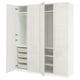 PAX / FARDAL Combinación de armario, blanco/gris claro alto brillo, 78 3/4x23 5/8x93 1/8 "