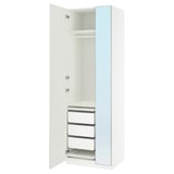 PAX / FORSAND/ÅHEIM Combinación de armario, blanco/espejo de vidrio, 29 1/2x23 5/8x93 1/8 "