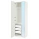 Opción: PAX / FORSAND/ÅHEIM Combinación de armario, blanco/espejo de vidrio, 29 1/2x23 5/8x93 1/8 "