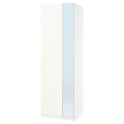 PAX / FORSAND/ÅHEIM Combinación de armario, blanco/espejo de vidrio, 29 1/2x23 5/8x93 1/8 "