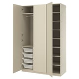 PAX / FORSAND Combinación de armario, beige grisáceo/beige grisáceo, 59x23 5/8x93 1/8 "