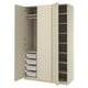 PAX / FORSAND Combinación de armario, beige grisáceo/beige grisáceo, 59x23 5/8x93 1/8 "