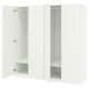 PAX / FORSAND Combinación de armario, blanco/blanco, 78 3/4x23 5/8x79 1/4 "