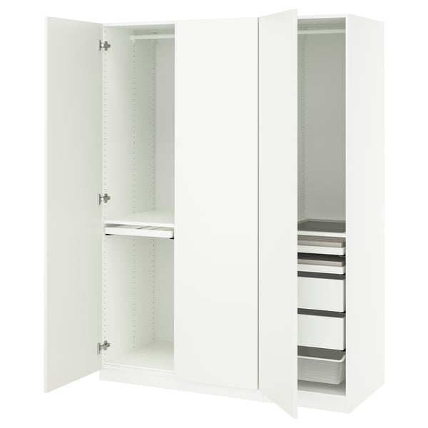 PAX / FORSAND Combinación de armario, blanco/blanco, 59x23 5/8x79 1/4 "