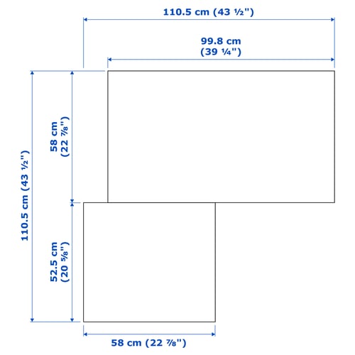 PAX / GRIMO Armario esquinero, blanco/blanco, 43 3/8/43 3/8x79 1/4 "