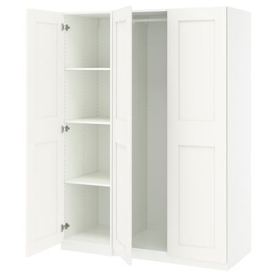 PAX / GRIMO Combinación de armario, blanco/blanco, 59x23 5/8x79 1/4 "