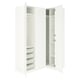 PAX / GULLABERG Armario esquinero, blanco/blanco, 63 1/4/43 1/2x93 1/8 "