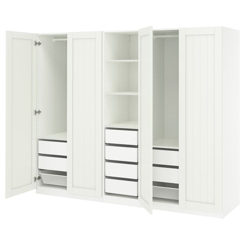 PAX / GULLABERG Combinación de armario, blanco/blanco, 98 3/8x23 5/8x79 1/4 "