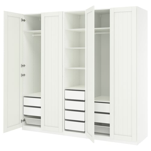 PAX / GULLABERG Combinación de armario, blanco/blanco, 98 3/8x23 5/8x93 1/8 "