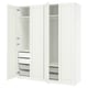 PAX / GULLABERG Combinación de armario, blanco/blanco, 78 3/4x23 5/8x93 1/8 "