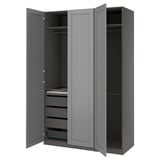 PAX / GULLABERG Combinación de armario, gris oscuro/gris, 59x23 5/8x93 1/8 "