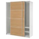 PAX / MEHAMN Armario+puertas corredizas, blanco aluminio/doble cara efecto de roble, 59x26x79 1/8 "