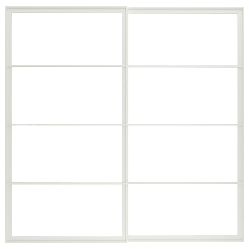 PAX Par armz+p/puertas corredizas+riel, blanco, 78 3/4x79 1/8 "