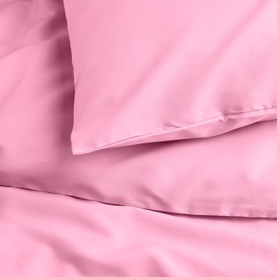 PILTANDVINGE Funda nórdica+funda(s) de almohada, rosado, Tamaño twin