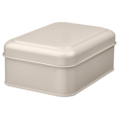 PLOGFÅRA Caja de almacenamiento+tapa, beige claro, 8 ¾x6 ¼x3 ¼ "